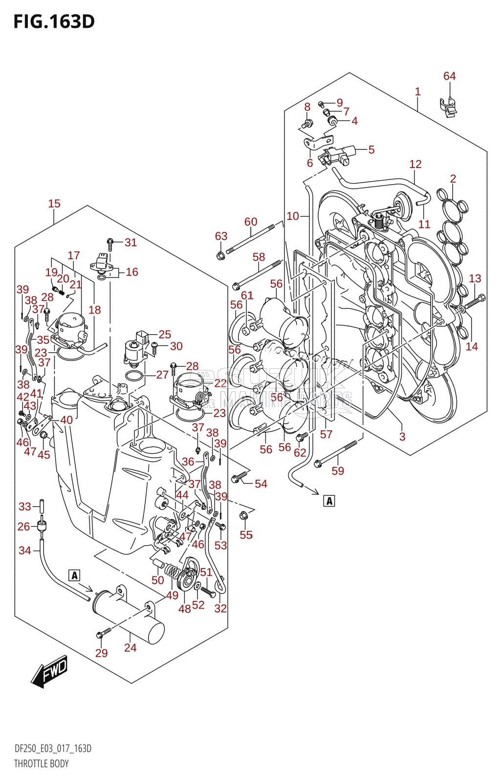 THROTTLE BODY (DF225Z:E03)