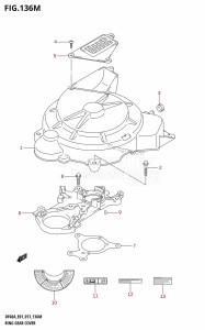 DF40A From 04003F-310001 (E01)  2013 drawing RING GEAR COVER (DF60ATH:E40)