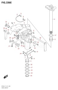 05003F-340001 (2023) 50hp E01-Gen. Export 1 (DF50AT  DF50ATH) DF50A drawing SWIVEL BRACKET (DF60ATH)