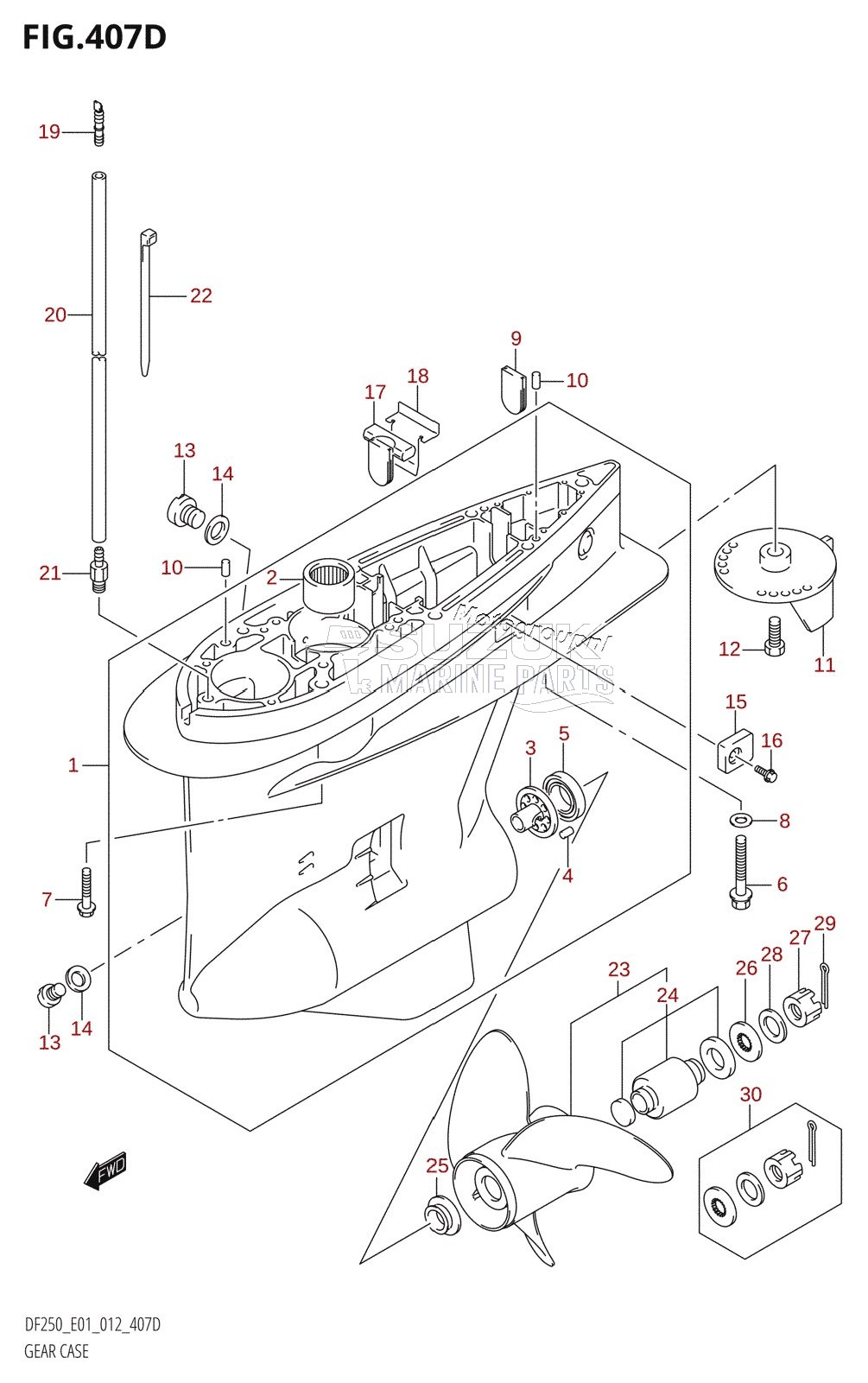 GEAR CASE (DF200Z:E40)