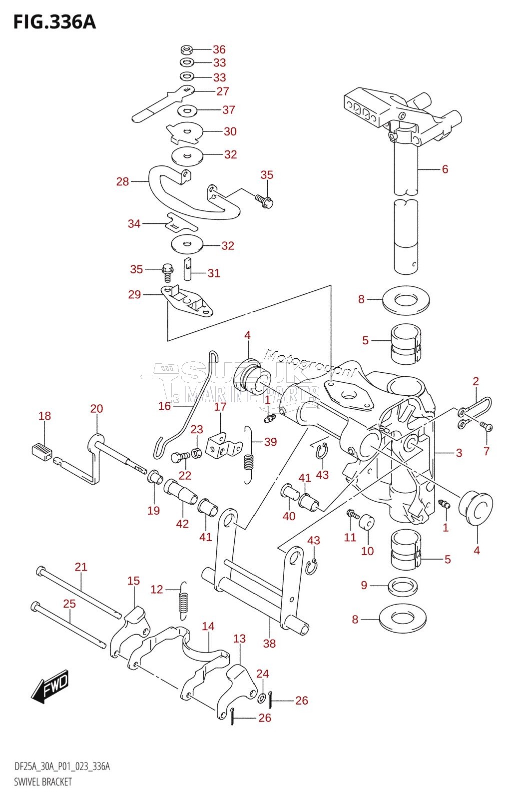 SWIVEL BRACKET (DF25A)