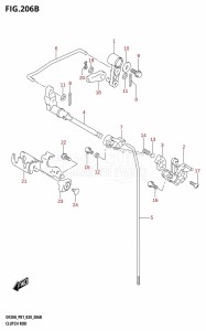 DF20A From 02002F-040001 (P01 P40)  2020 drawing CLUTCH ROD (DF9.9BR,DF9.9BT,DF15AR,DF15AT,DF20AR,DF20AT)