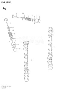 10003F-410001 (2014) 100hp E01 E40-Gen. Export 1 - Costa Rica (DF100AT  DF100BT) DF100A drawing CAMSHAFT (DF140AZ:E40)