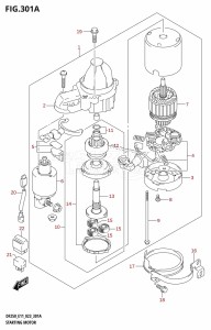 DF225T From 22503F-040001 (E01 E03 E40)  2020 drawing STARTING MOTOR