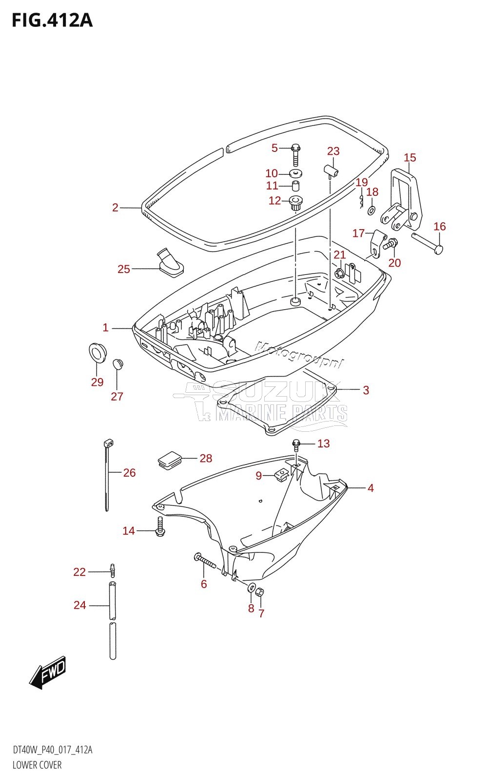 LOWER COVER (DT40W:P40)