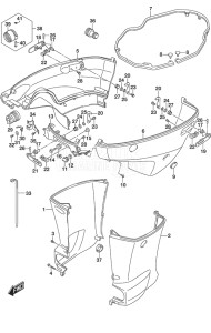 Outboard DF 150 drawing Side Cover (Model: ST)