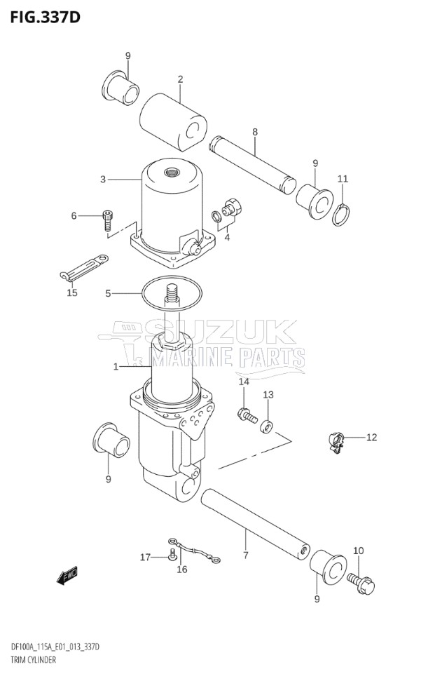 TRIM CYLINDER (DF115AT:E40)