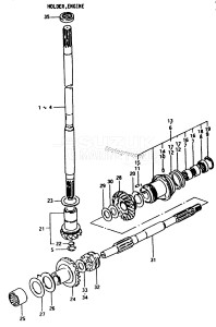 DT25 From 02502-001001 ()  1988 drawing TRANSMISSION (DT25P /​ DT28)