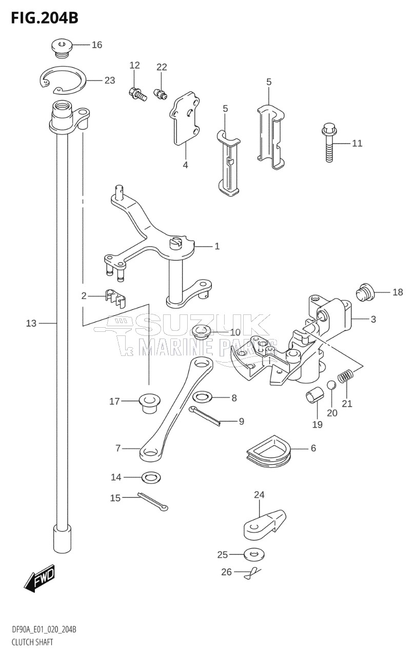 CLUTCH SHAFT (DF90AWQH)