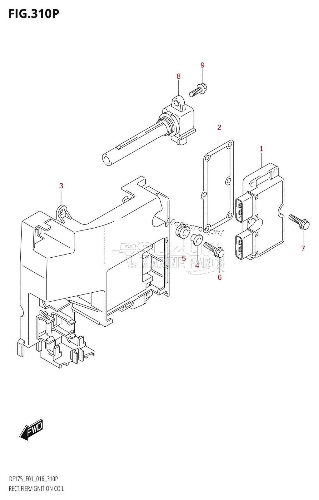 RECTIFIER /​ IGNITION COIL (DF175Z:E40)