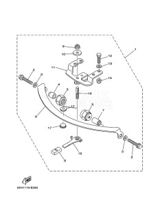 F100BETL drawing TILLER-HANDLE