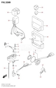 DF250Z From 25003Z-240001 (E11 E40)  2022 drawing PTT SWITCH /​ ENGINE CONTROL UNIT (DF250ST)