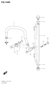 11505Z-140001 (2021) 115hp E11 E40-Gen. Export 1-and 2 (DF115BZG) DF115BZG drawing FUEL INJECTOR (E40:022)