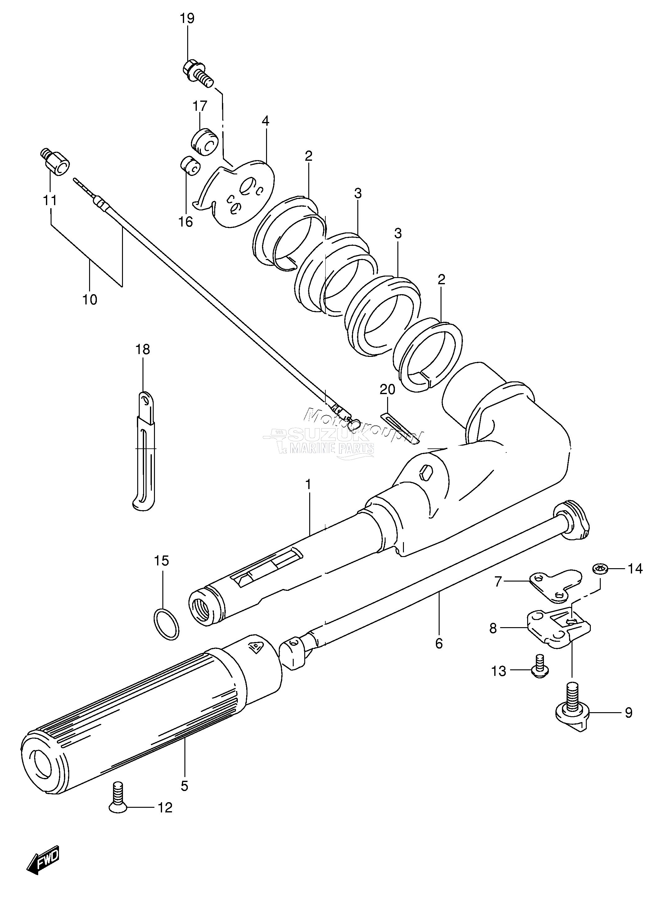 TILLER HANDLE