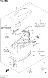 25003Z-040001 (2020) 250hp E03-USA (DF250Z  DF250Z) DF250Z drawing ENGINE COVER (DF250ST)