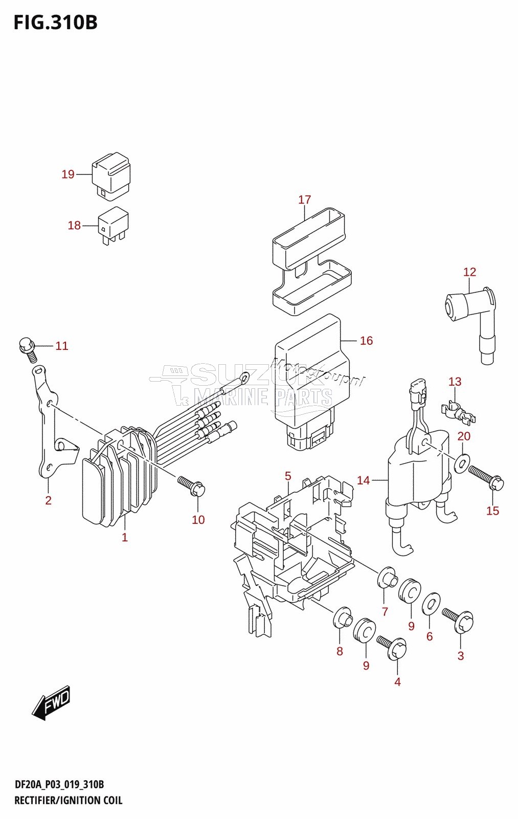 RECTIFIER /​ IGNITION COIL (DF9.9BT,DF9.9BTH)