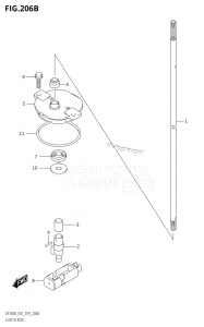 DF200AZ From 20003Z-910001 (E01 E40)  2019 drawing CLUTCH ROD (DF200AZ)