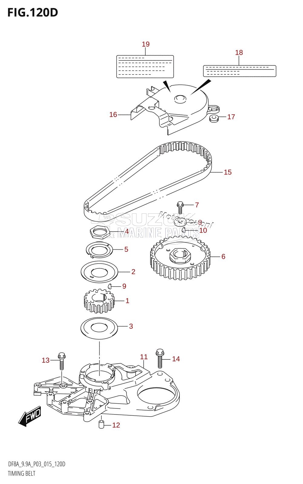 TIMING BELT (DF9.9AR:P03)