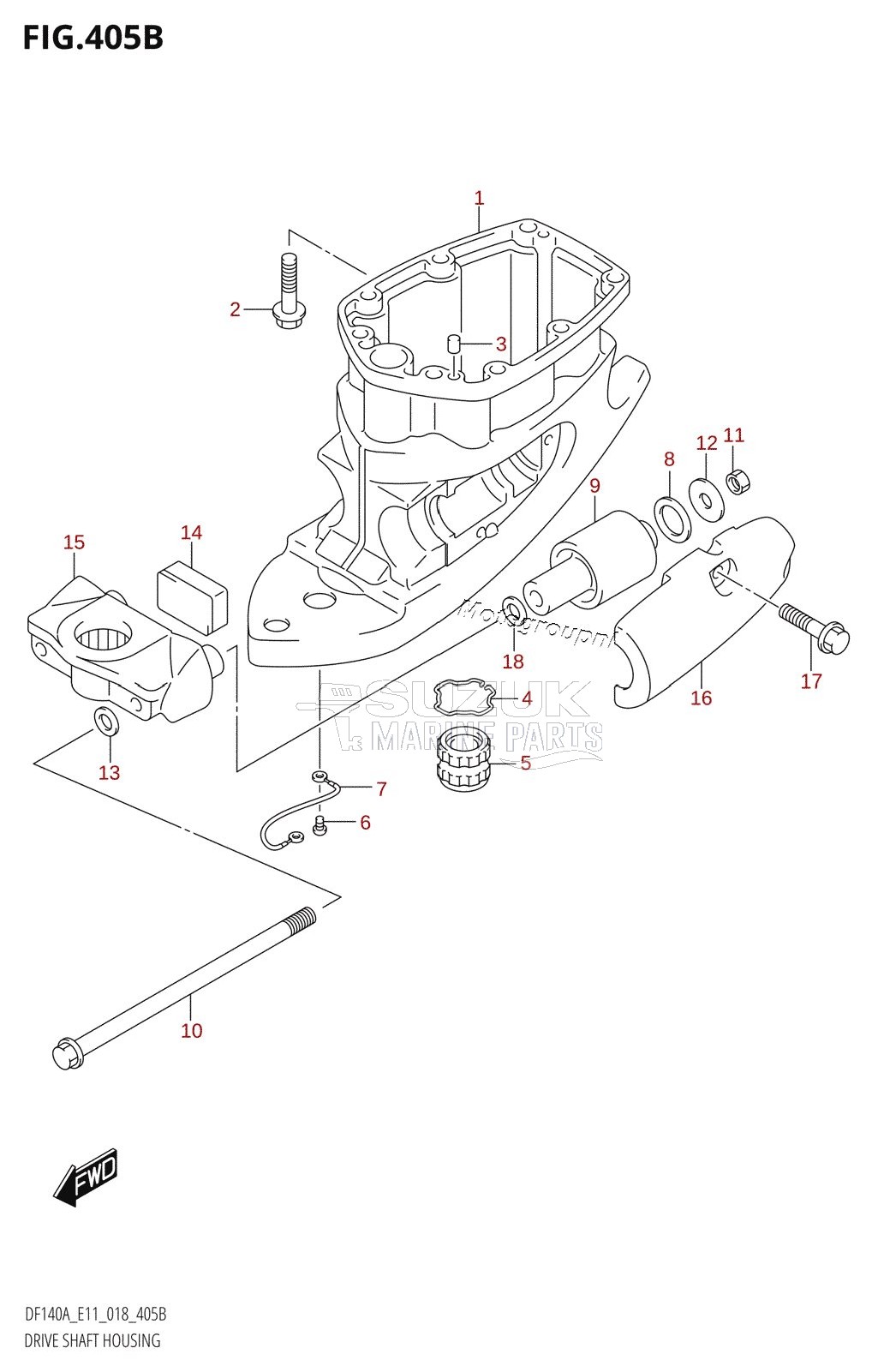 DRIVE SHAFT HOUSING (DF115AT,DF115AZ,DF140AT,DF140AZ)