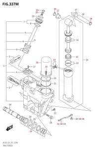 DF200 From 20002F-510001 (E01 E40)  2005 drawing TRIM CYLINDER (DF250Z:E40:(X-TRANSOM,XX-TRANSOM))