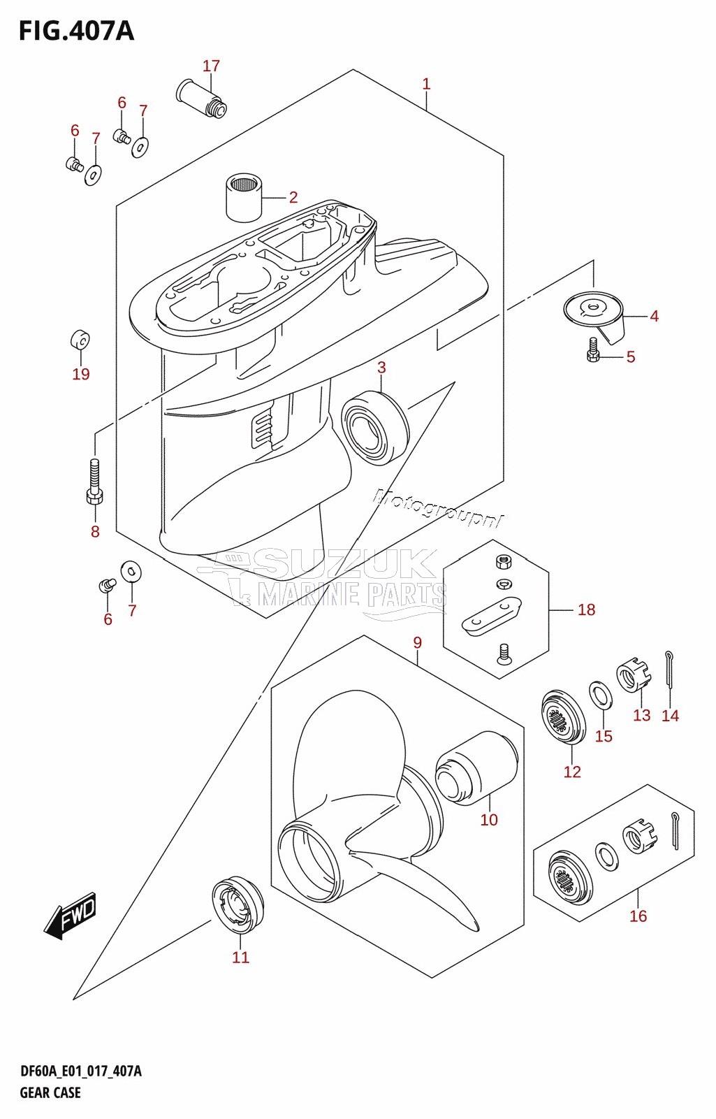 GEAR CASE (DF40A:E01)