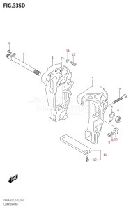 05003F-040001 (2020) 50hp E01-Gen. Export 1 (DF50A  DF50ATH) DF50A drawing CLAMP BRACKET (DF40AST,DF60A,DF40ASVT)