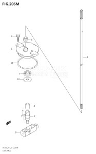 22503Z-310001 (2013) 225hp E01 E40-Gen. Export 1 - Costa Rica (DF225Z) DF225Z drawing CLUTCH ROD (DF250Z:E40)