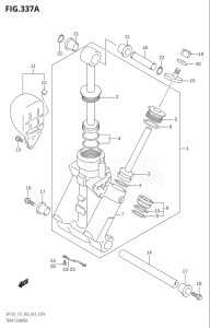 15002Z-310001 (2013) 150hp E03-USA (DF150Z) DF150Z drawing TRIM CYLINDER