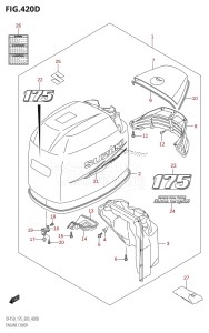 DF175Z From 17502Z-010001 (E03)  2010 drawing ENGINE COVER ((DF175T,DF175Z):(K10,011))