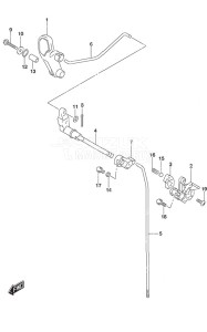 DF 9.9B drawing Clutch Rod Non-Remote Control