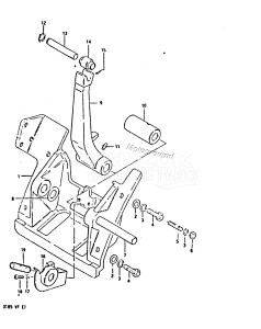 DT85 From 8501-512598 ()  1985 drawing CYLINDER SUPPORT (MODEL QD)