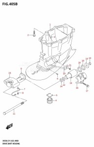 DF225T From 22503F-340001 (E11 E40)  2023 drawing DRIVE SHAFT HOUSING ((DF250T,DF250Z,DF225T,DF225Z,DF200T,DF200Z):X-TRANSOM)