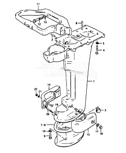 DT9.9Y From F-10001 ()  1985 drawing DRIVE SHAFT HOUSING