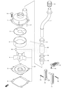 DF140 From 14001F-371001 (E40)  2003 drawing WATER PUMP