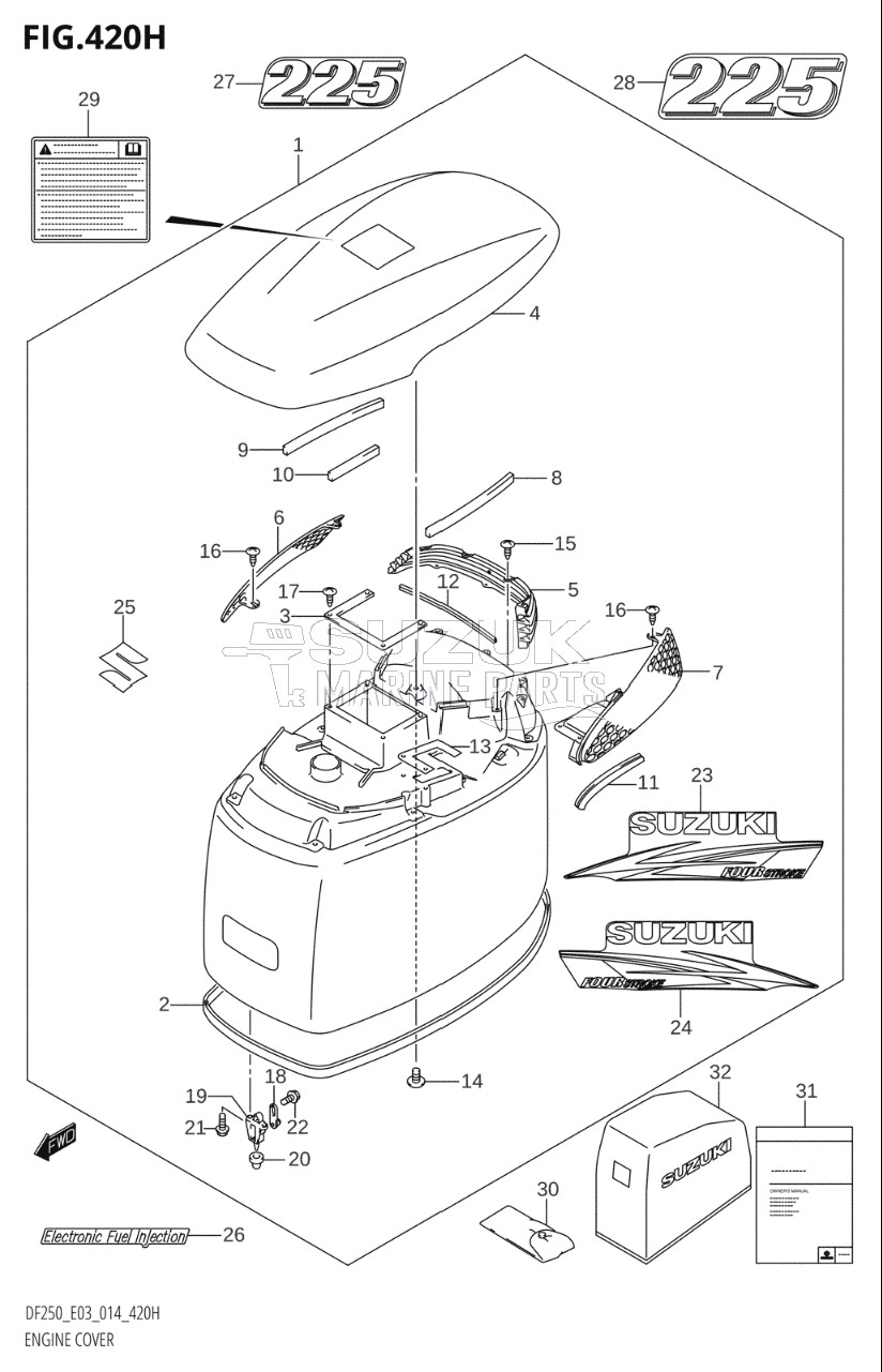 ENGINE COVER (DF225Z:E03)