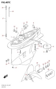 DF150AZ From 15003Z-910001 (E01 E40)  2019 drawing GEAR CASE (DF175AT,DF150AT)