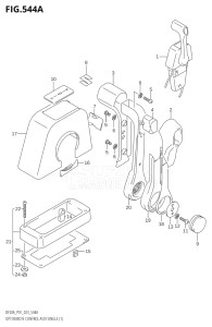 02002F-040001 (2020) 20hp E01 P01 P40-Gen. Export 1 (DF20A   DF20A    DF20AR   DF20AR    DF20AT   DF20AT    DF20ATH   DF20ATH) DF20A drawing OPT:REMOTE CONTROL ASSY SINGLE (1) (SEE NOTE)