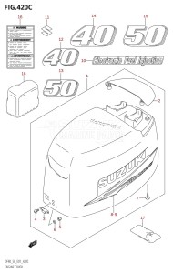 DF50 From 05001F-251001 (E01 E40)  2002 drawing ENGINE COVER (K10)