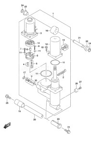 Outboard DF 60A drawing Trim Cylinder