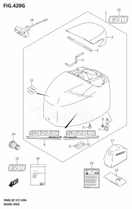 DF60A From 06003F-710001 (E01 E40)  2017 drawing ENGINE COVER (DF60A:E01)