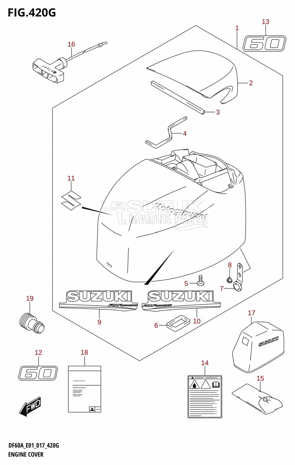 ENGINE COVER (DF60A:E01)