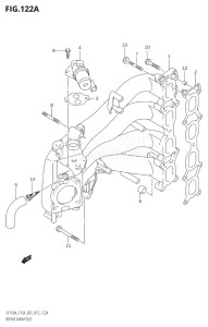 10003F-310001 (2013) 100hp E01 E40-Gen. Export 1 - Costa Rica (DF100AT) DF100A drawing INTAKE MANIFOLD