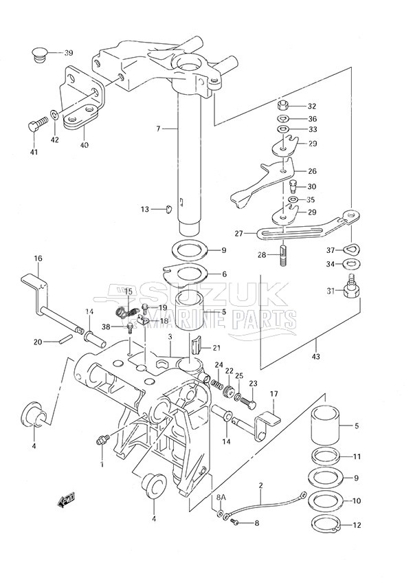 Swivel Bracket S/N 371001 to 371162