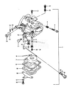 DT40 From 04003-714001 ()  1987 drawing CARBURETOR (DT40W,40WR)