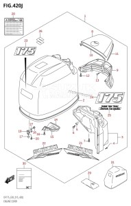 DF150ZG From 15002Z-510001 (E03)  2015 drawing ENGINE COVER (DF175T:E03)