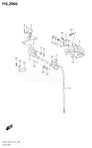 02504F-710001 (2017) 25hp P01-Gen. Export 1 (DF25A  DF25AR  DF25AT  DF25ATH) DF25A drawing CLUTCH ROD (DF30AT:P01)