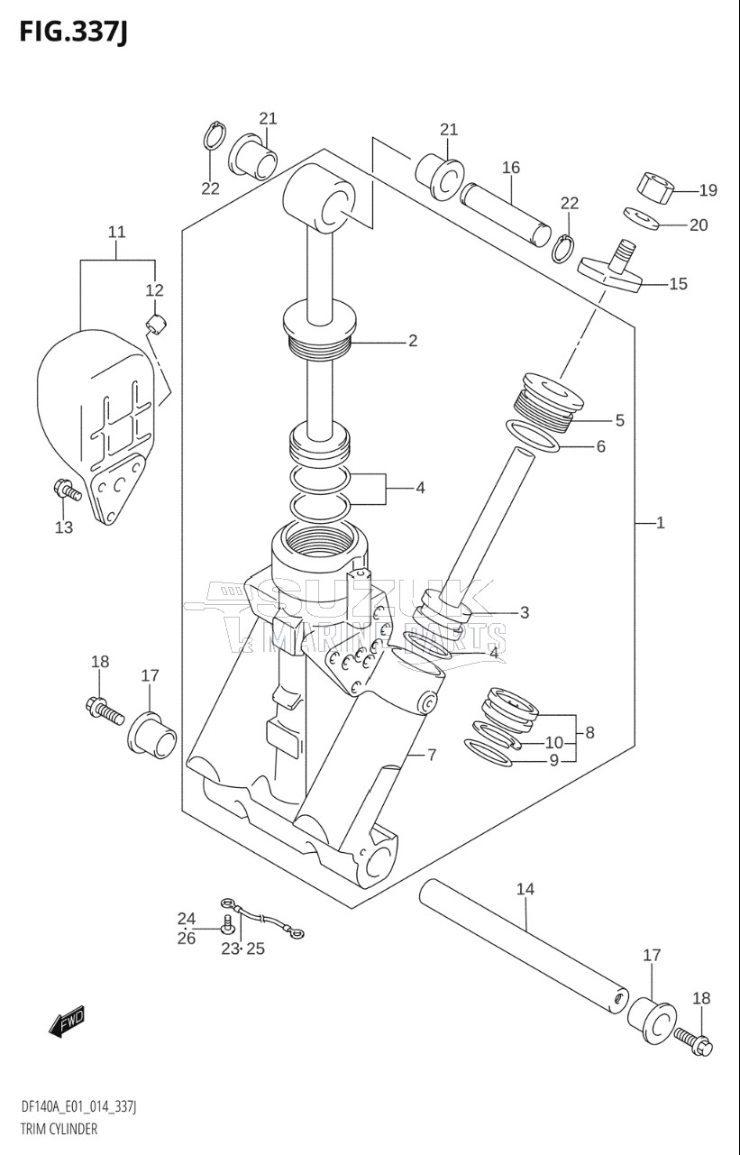 TRIM CYLINDER (DF140AZ:E01)