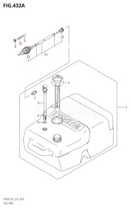 08002F-410001 (2014) 80hp E01 E40-Gen. Export 1 - Costa Rica (DF80A) DF80A drawing FUEL TANK