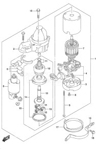 Outboard DF 200AP drawing Starting Motor