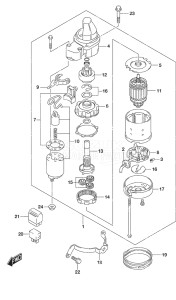 Outboard DF 9.9A drawing Starting Motor